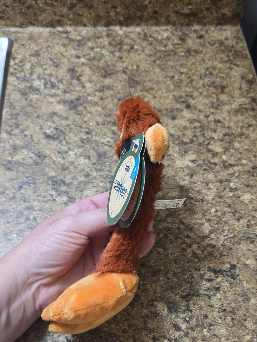 Bark GigFoot Plush Dog Toy with Nirvana Tee - Brown & Orange NWT Size Small